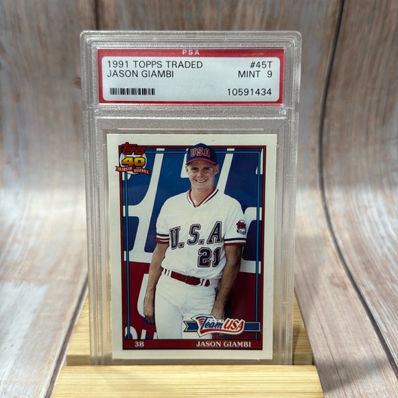 1991 Topps Traded Jason Giambi #45T PSA Mint 9 Baseball Card Item #ME521 - Picture 1 of 3